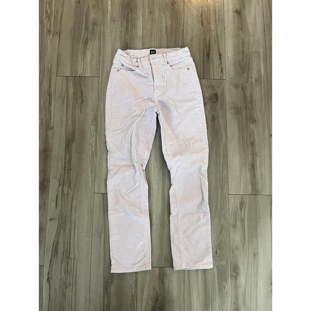 Lavender Purple Corduroy Pants Straight Leg Fine‎ Wale Vintage Style Size 24